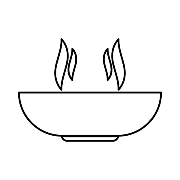 Hot dish black color icon . — Stock Vector
