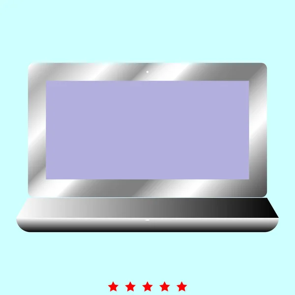 Laptop es icono de color  . — Vector de stock