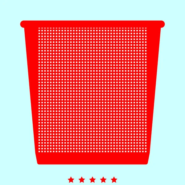 Seau poubelle c'est icône de couleur  . — Image vectorielle