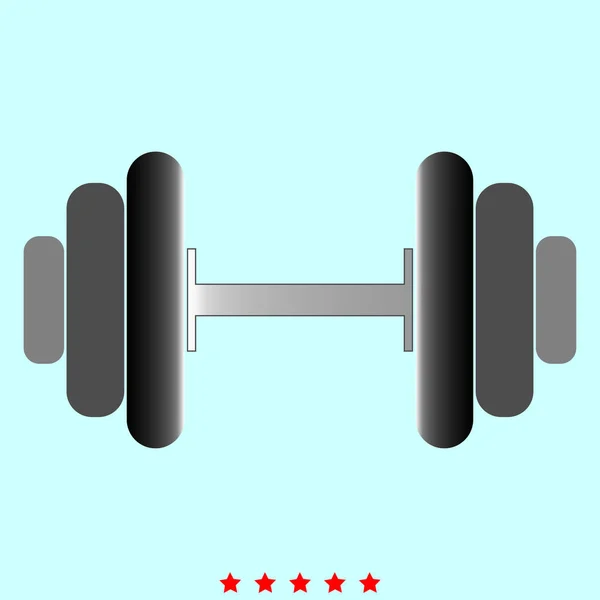 Dumbbell é ícone de cor  . — Vetor de Stock