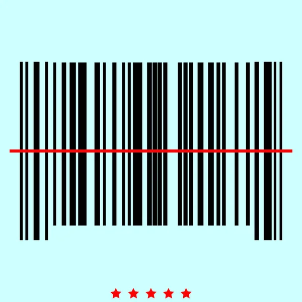 The barcode  it is color icon . — Stock Vector