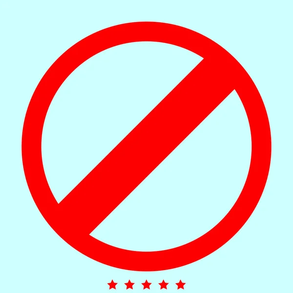 Logga post förbjudet det är färgikonen . — Stock vektor