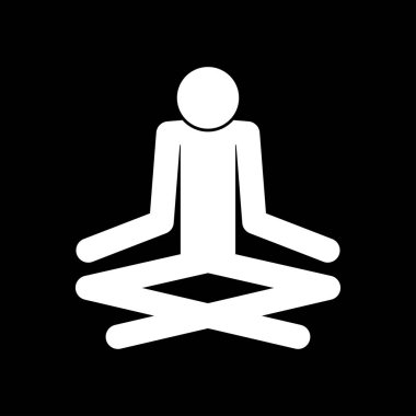 Adam yoga sopa beyaz renk simgesi .