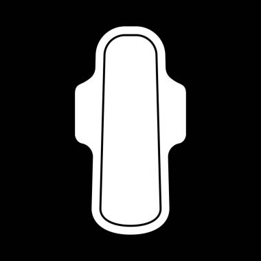 Sıhhi peçete beyaz renk simgesi .