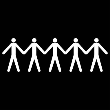 Takım iş kavramı beyaz renk simgesi .