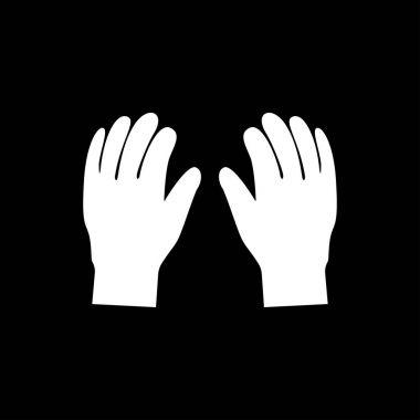 Eldiven beyaz renk simgesini çift iş .