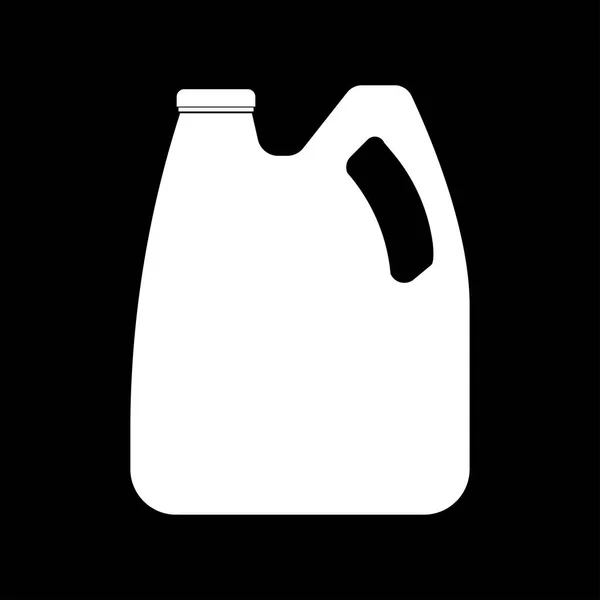 罐与发动机油和燃料白色颜色图标 . — 图库矢量图片