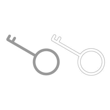 Anahtar gri Icon set .