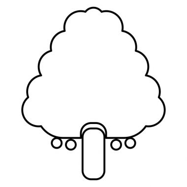 Meyve ağacı siyah renk simgesi .