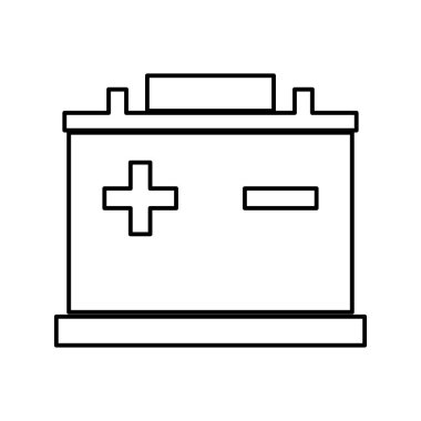 Araba pil siyah renk simgesi .