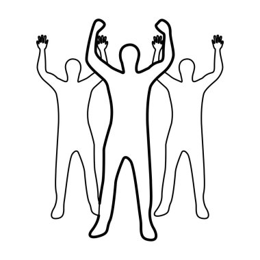 İş insanlar siyah renk simgesi .