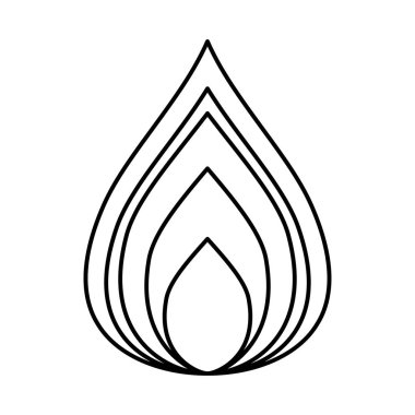 Ateş siyah renk simgesi .