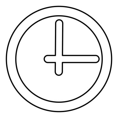 Saat siyah renk simgesi .