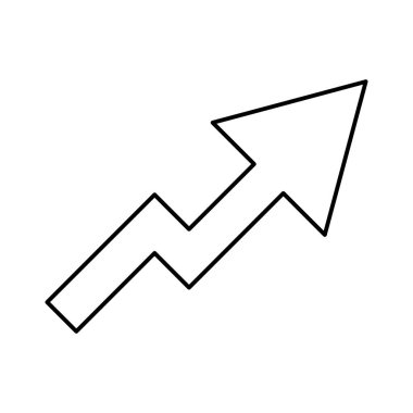 Grafik büyüme siyah rengi simgesinin .