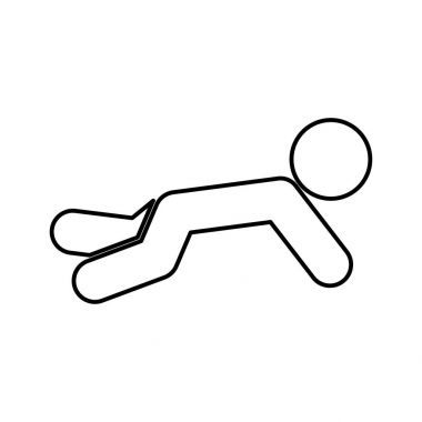 Gezinme Bebek Siyah renk simgesi .