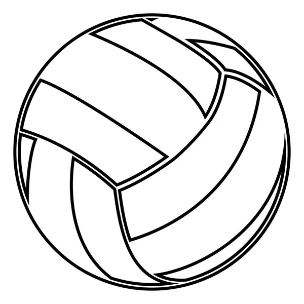 Volleyboll boll svart färgikonen . — Stock vektor