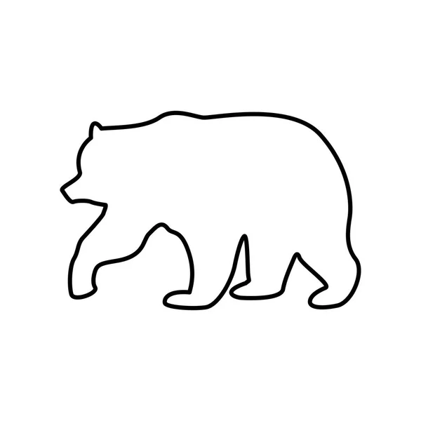 Oso icono de color negro  . — Vector de stock