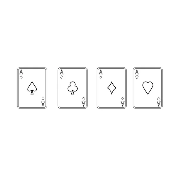 Játékkártyák fekete színű ikon . — Stock Vector