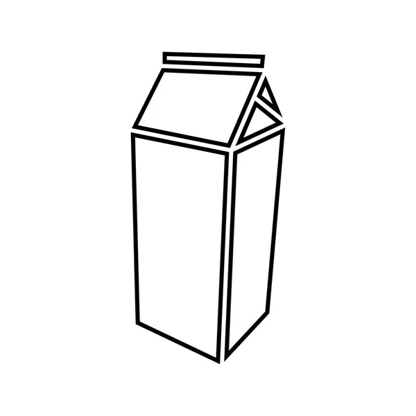 Paket für Milch schwarze Farbe Symbol . — Stockvektor