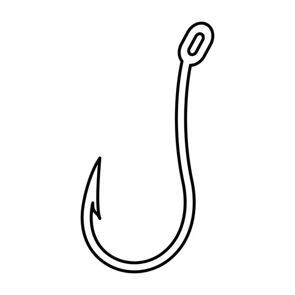 Crochet de poisson icône de couleur noire  . — Image vectorielle