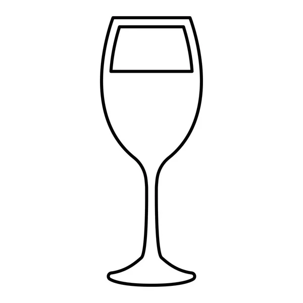 Склянка вина чорного кольору значок  . — стоковий вектор