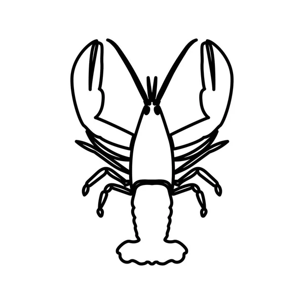 Krabbenfische schwarze Farbe Symbol . — Stockvektor