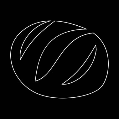 Ekmek beyaz renk simgesi .