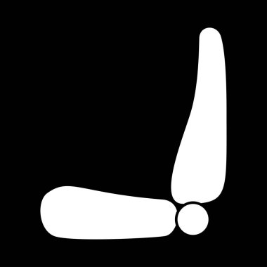 Araba koltuğu beyaz renk simgesi .