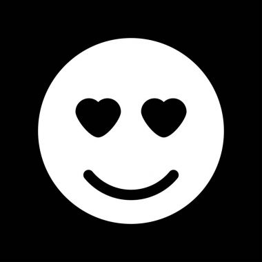 Gülümseme beyaz renk simgesi .