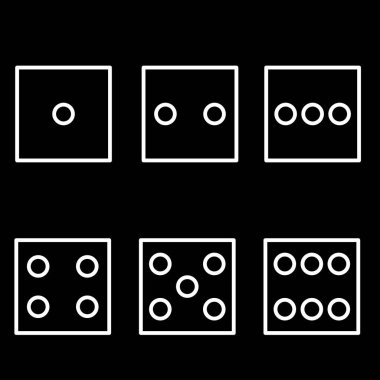 Dice nubes white color icon .