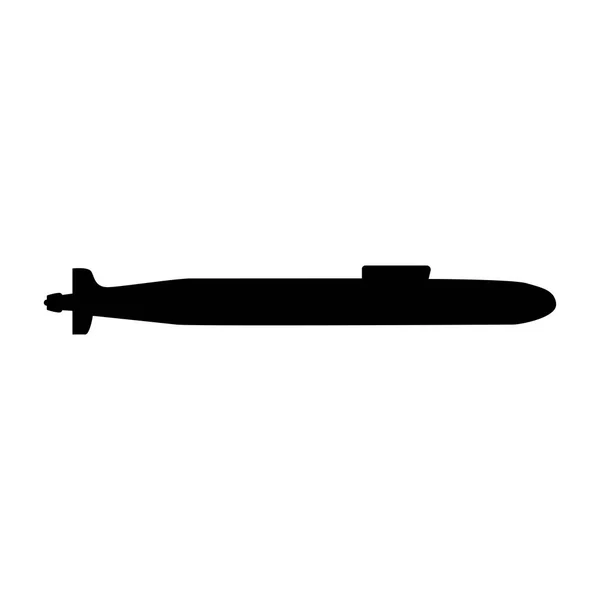 Icono de color negro submarino  . — Vector de stock