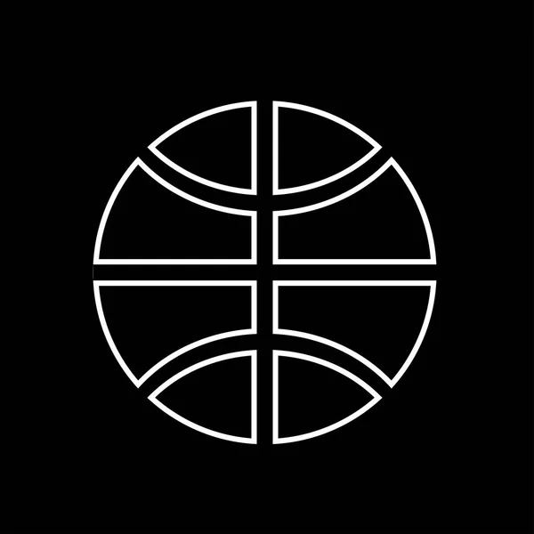 Basketbalový míč bílé barvy ikony . — Stockový vektor