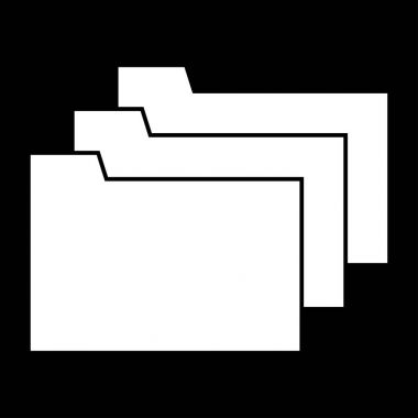 Klasörler beyaz renk simgesini .