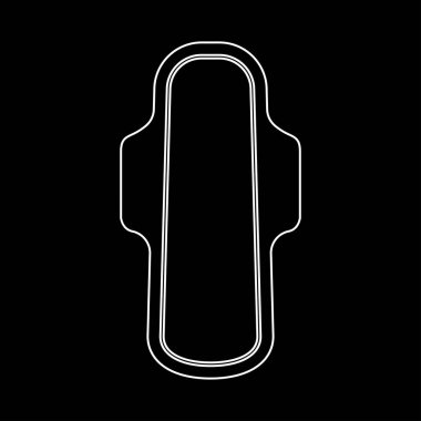 Sıhhi peçete beyaz renk simgesi .