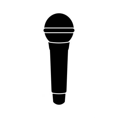 Mikrofon siyah renk simgesi .