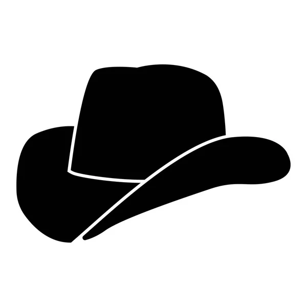 Cowboyhatt svart färgikonen . — Stock vektor