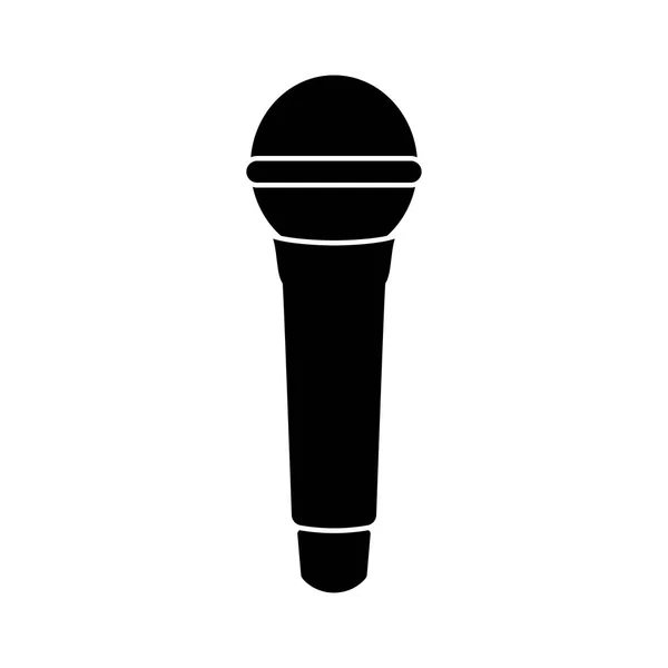 Mikrofon fekete szín ikon . — Stock Vector