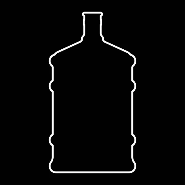 Distribuidor grandes garrafas ícone de cor branca  . — Vetor de Stock