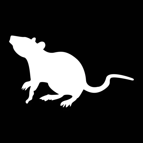 Ícone de cor branca de rato  . —  Vetores de Stock