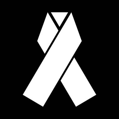 Kurdele beyaz renk simgesi .