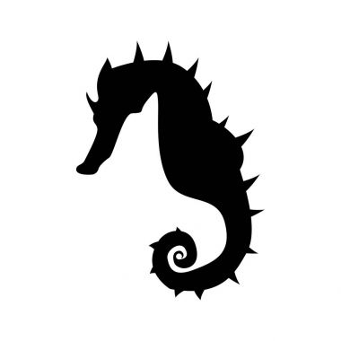 Denizatı siyah renk simgesi .