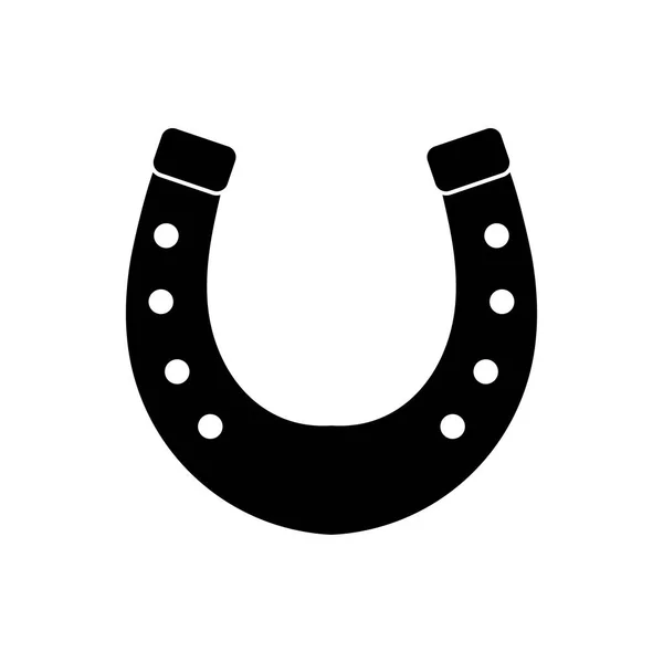 Horseshoe icône de couleur noire  . — Image vectorielle