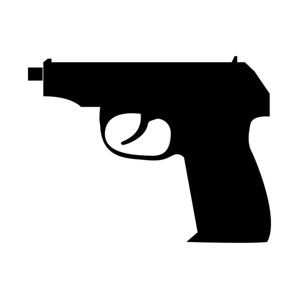 Ikona dłoni pistolet kolor czarny . — Wektor stockowy