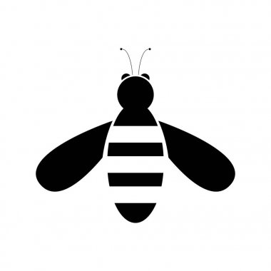 Arı siyah renk simgesi .