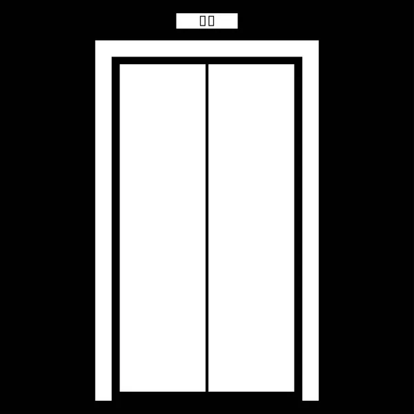 Portes d'ascenseur icône de couleur blanche  . — Image vectorielle