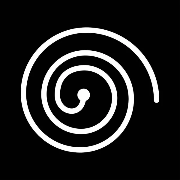 Icono de color blanco espiral  . — Vector de stock