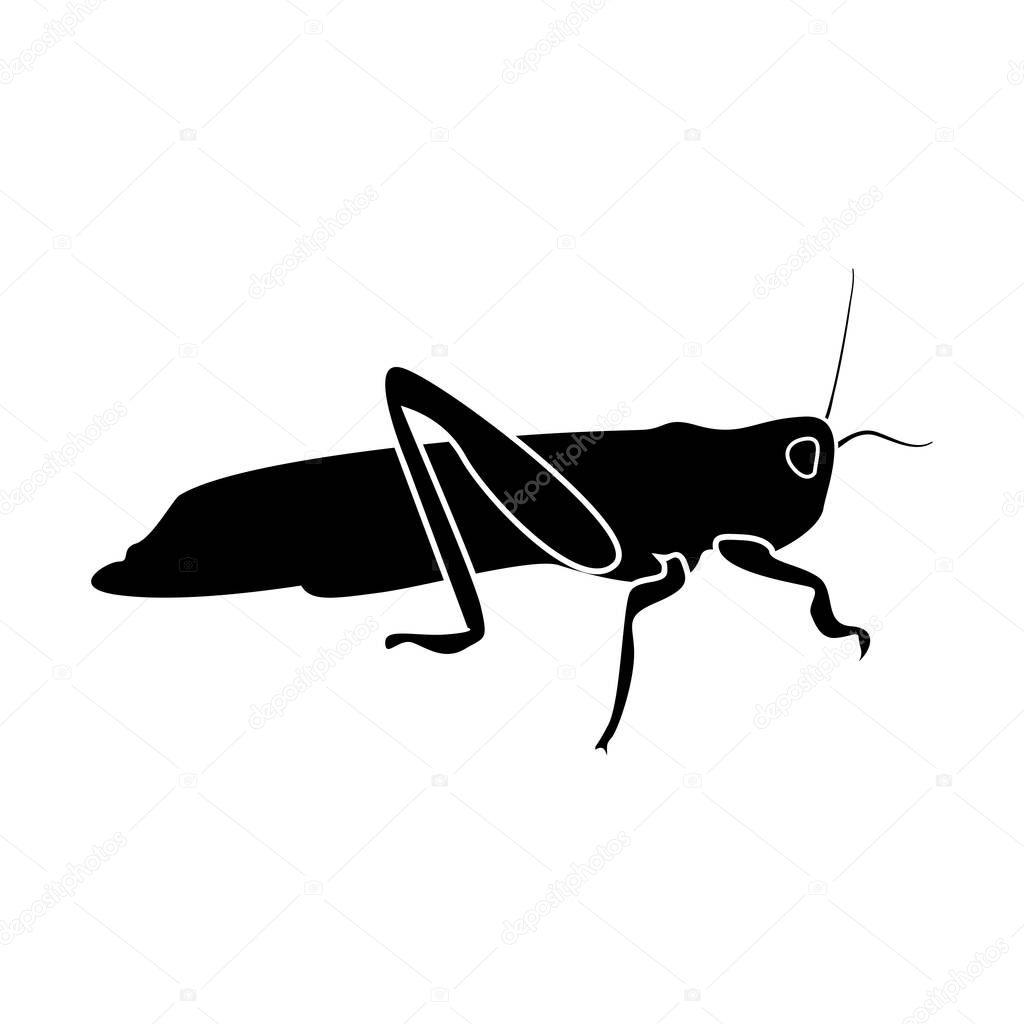 Grasshoper black color icon .