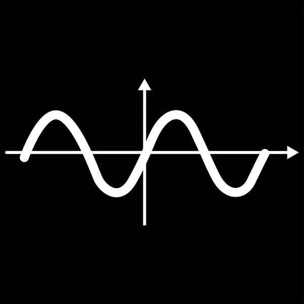 SINEWAVE wit pictogram . — Stockvector