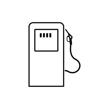 Benzin istasyonu siyah renk simgesi .