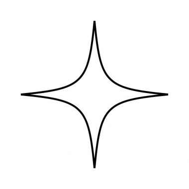 Yıldız siyah renk simgesi .